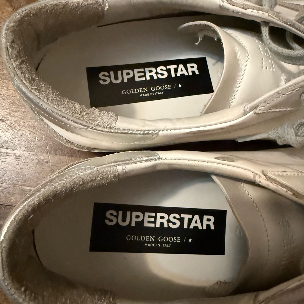 Golden Goose Super-star Mixed Leather Sneakers 45/12 - Picture 13 of 15